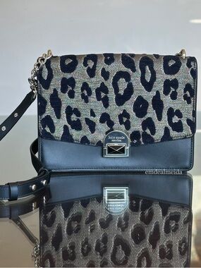Kate Spade Neve Gold Tone Ocelot Medium Convertible Shoulder Bag Purse WKRU6371